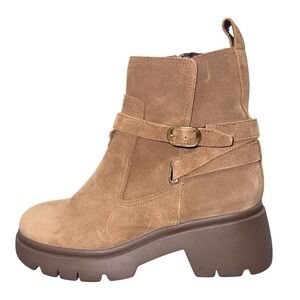 Steve Madden Size 9 Coletta Dark Tan Brown Suede Ankle Boots